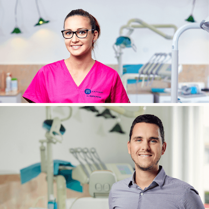 Dr. Ökrös Petra és Dr. Varajti Artúr, az Artdent fogorvosai - professzionális szájhigiéniai kezelés